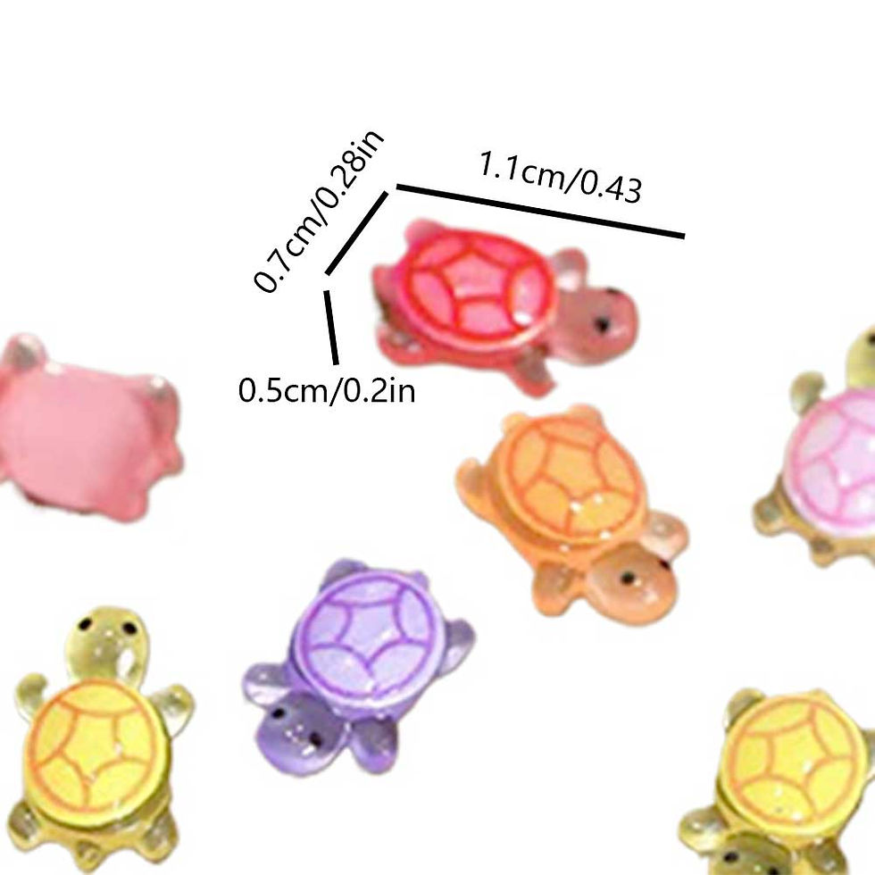 Thumbnail: 100Pcs Mini Resin Turtles Night Glow Turtle Figurines Realistic Tiny Turtles Acr