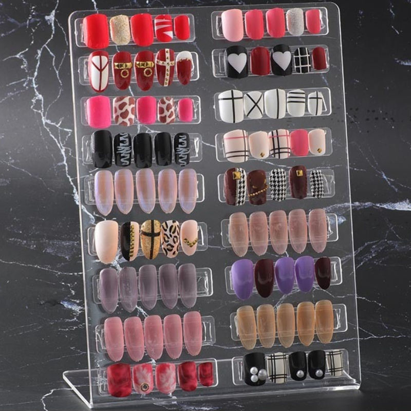Thumbnail: 1PC Exquisite Large Acrylic Nail Art Display Board Transparent Nail Gel Polish S