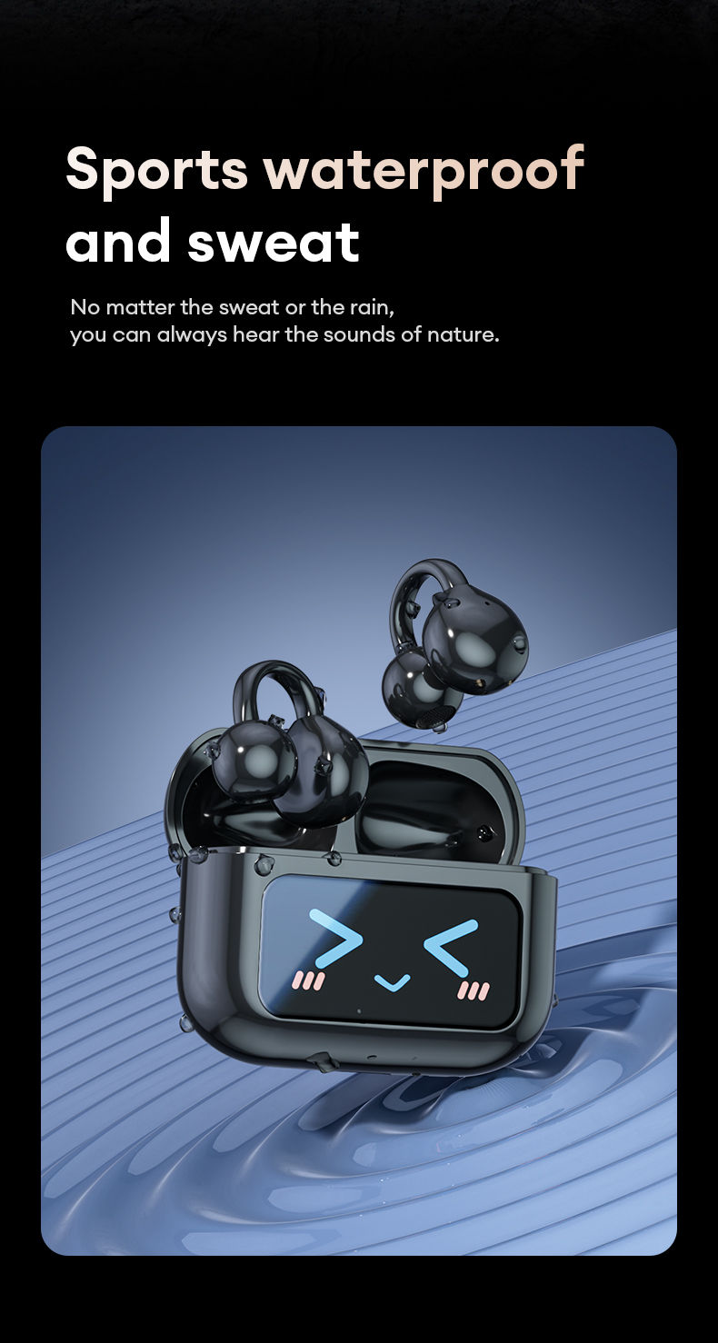 Thumbnail: Open Ear Clip Bluetooth 5.4 Earbuds ENC  Noise Cancelling