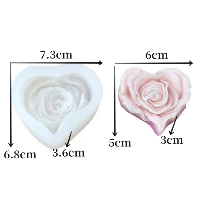 Thumbnail: Large Peony Flower Silicone Candle Mold Diy Handmade 3D Rose Candle Soap Plaster