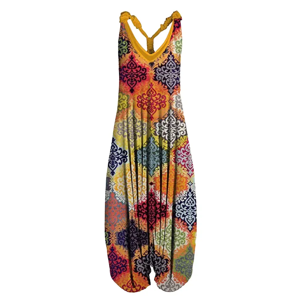 Thumbnail: Womens Summer Playsuit Romper Jumpsuit Ladies Sleeveless Casual Floral Print