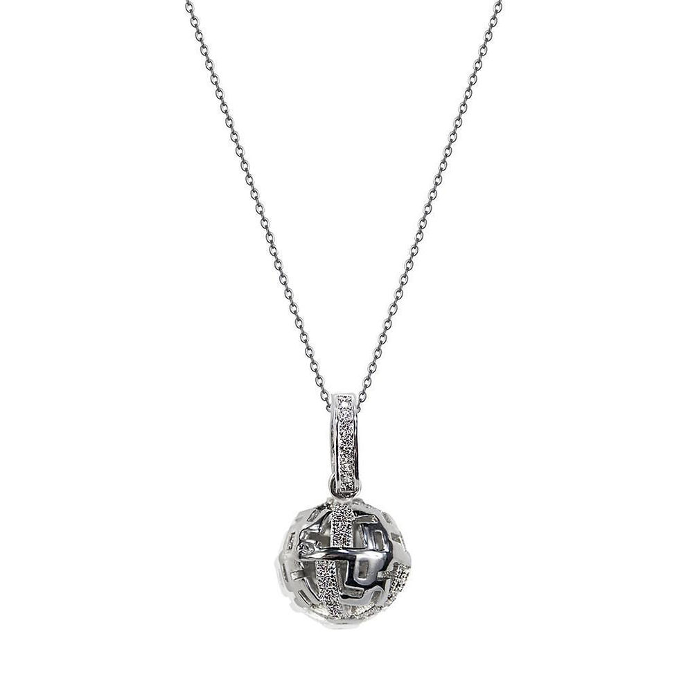 Courage Necklace, zirconia, hypoallergenic stainless steel