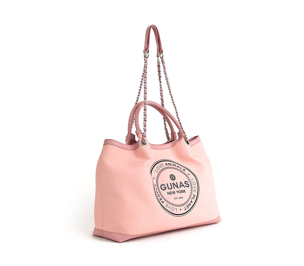 Thumbnail: RUTH - Light Pink Vegan Canvas Tote
