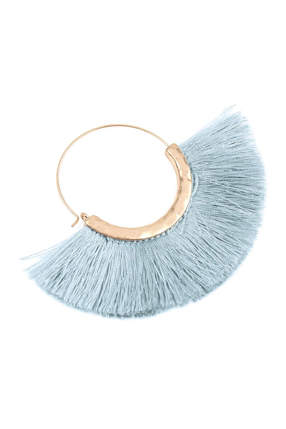 Thumbnail: Fan Tassel Hoop Earring