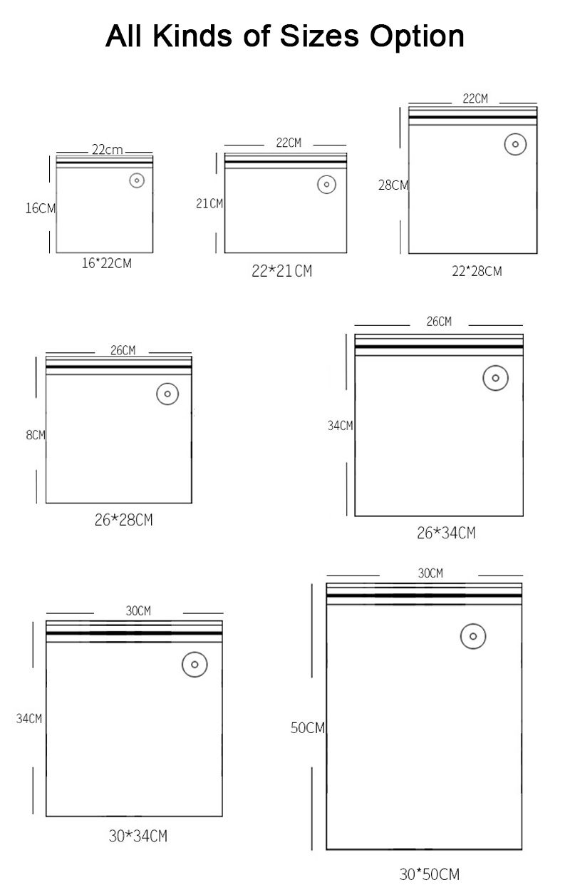 Thumbnail: Vacuum Food Storage Zipper Bags Reusable BPA-Free Sous Vide Bags with Vacuum Han