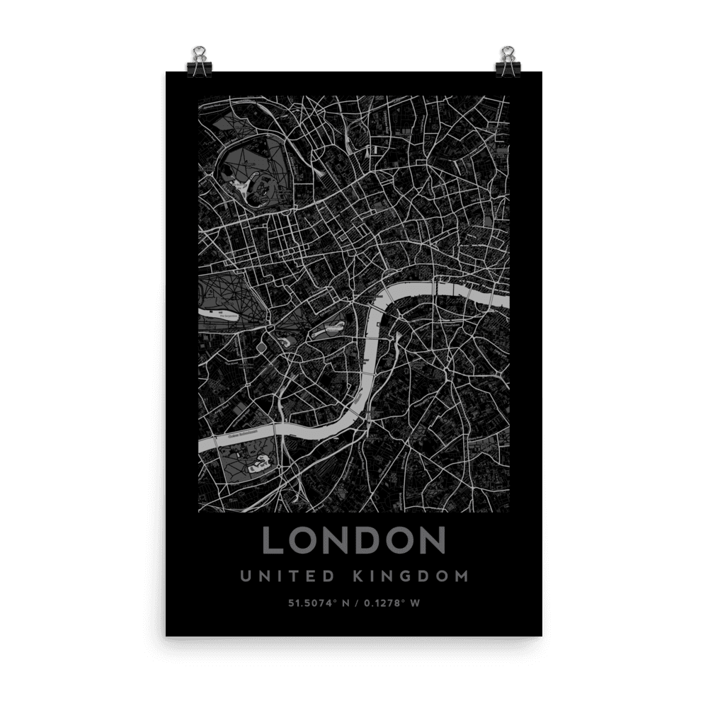 London City Map - United Kingdom Poster