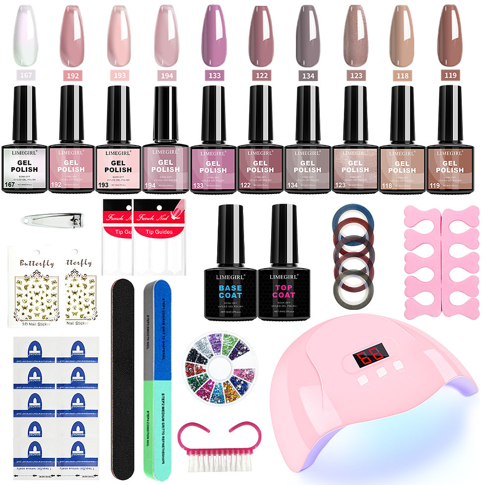 Thumbnail: Gel Nail Polish Kit UV Soaking Gel Primer Polish Manicure Kit with UV L