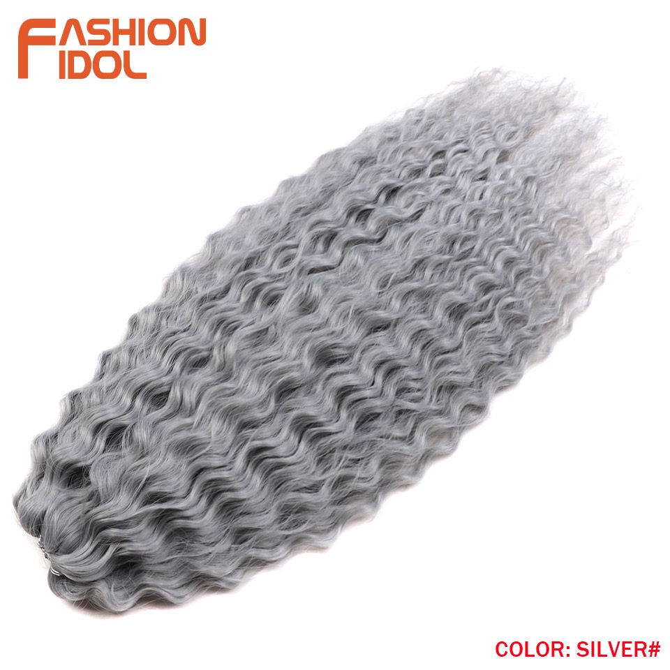 Thumbnail: FASHION IDOL Ariel Twist Crochet Hair Synthetic 22 Inch 3 PCS Water Wave Hair Ex