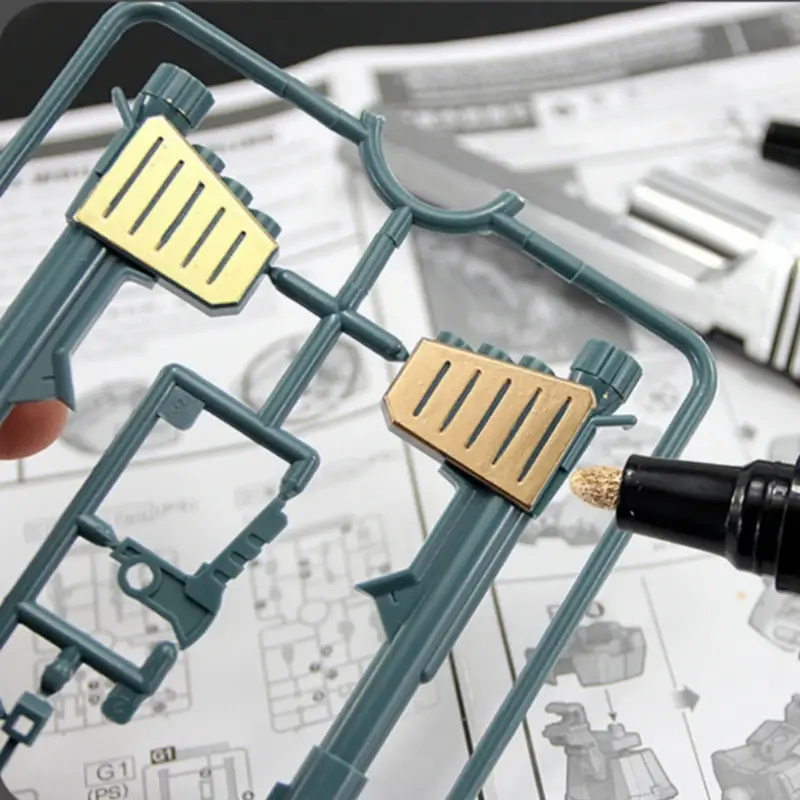 Thumbnail: Metallic Markers Colouring Pens for Mech Painting Golden Paint Marker Pen Silver