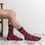 Thumbnail: Men's Burgundy Mix Set Socks