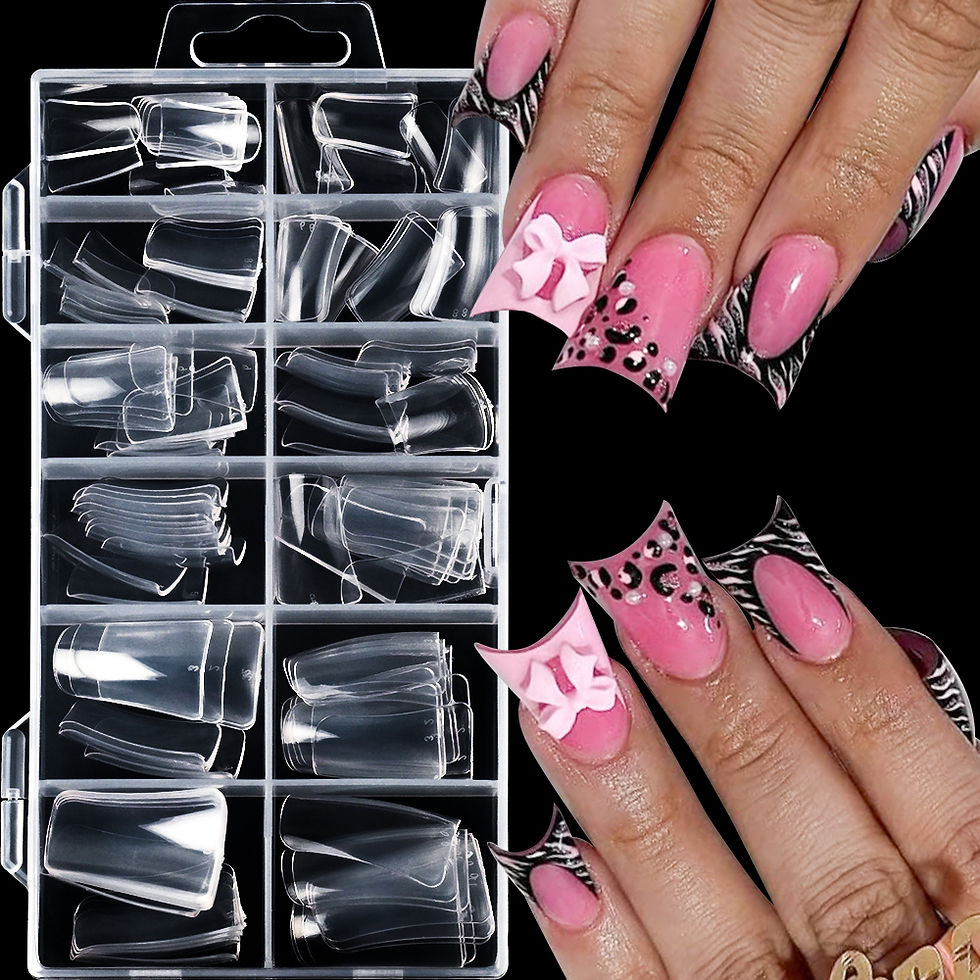 Thumbnail: 120Pcs Clear Duckbill Fake Nail Tips Full Cover False Fingertips 12Sizes Press O
