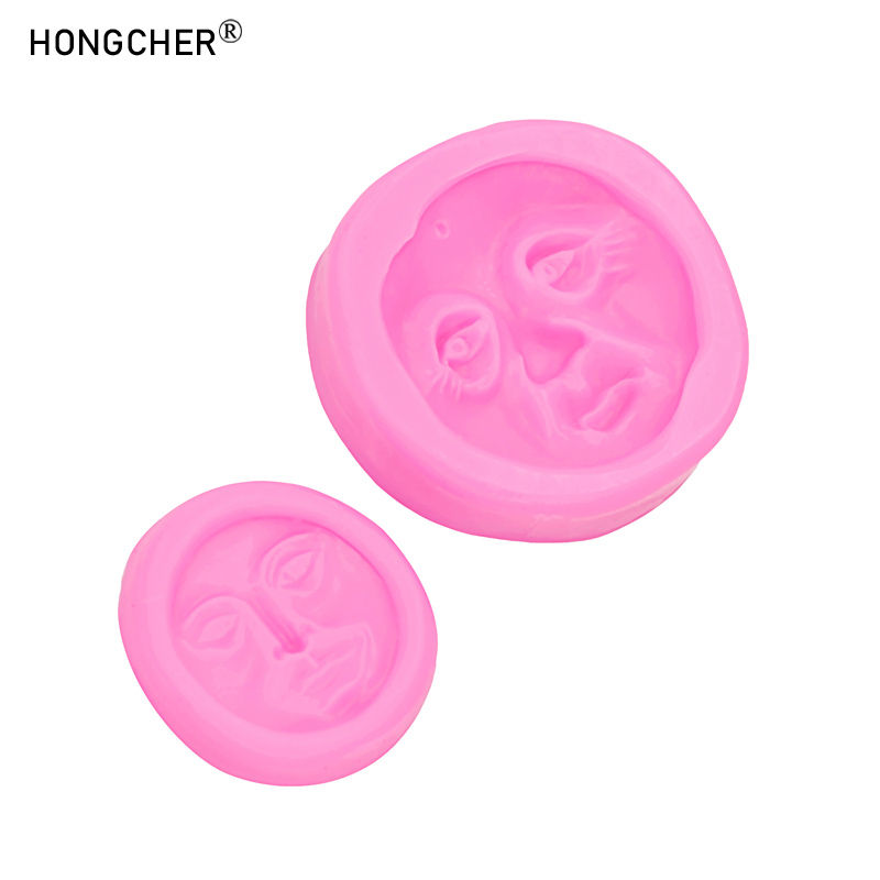 Thumbnail: 2pcs human face diy creative handmade chocolate flip candy cake baking silicone 