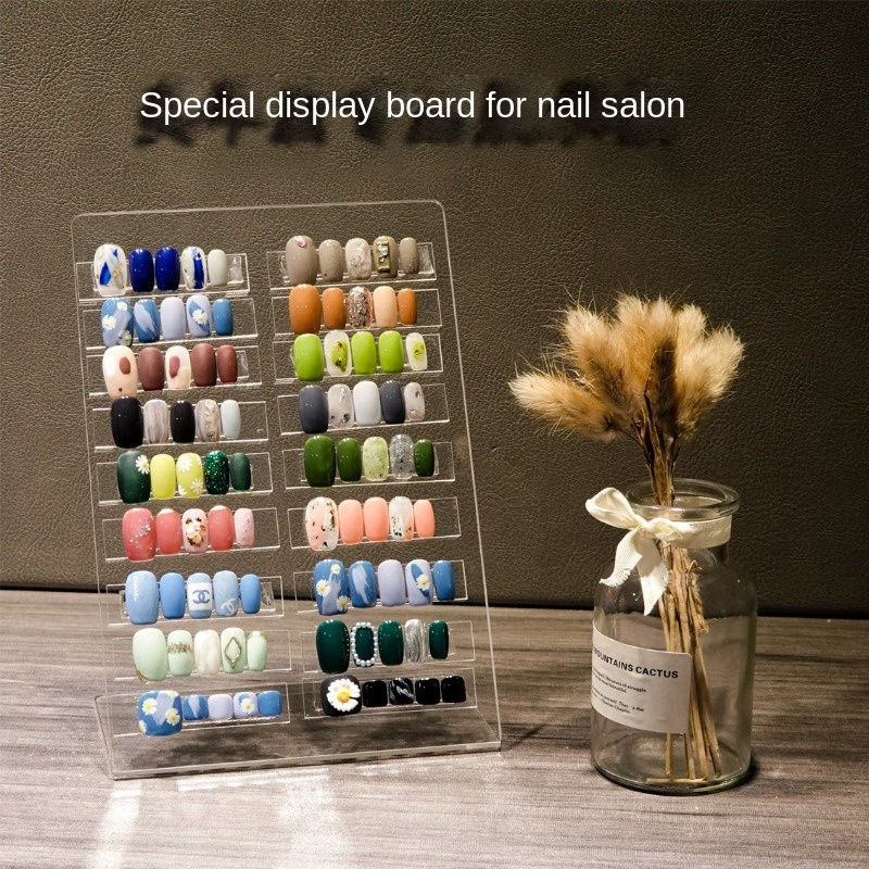 Thumbnail: 1PC Exquisite Large Acrylic Nail Art Display Board Transparent Nail Gel Polish S