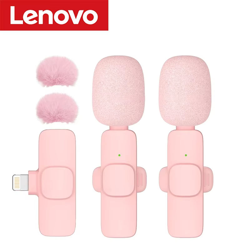 Thumbnail: Lenovo 2026 Wireless Lavalier Microphone Portable Audio Video Recording for iPho