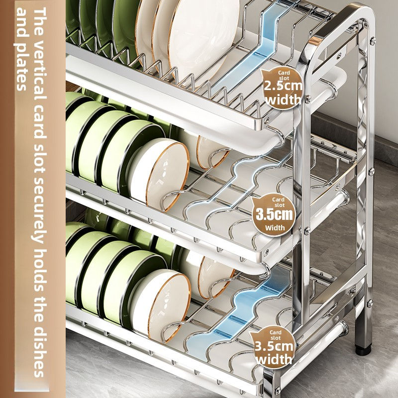 Thumbnail: stainless steel Dish Dryer Rack,Compact Kitchen Dish Rack,Screeper Set,Large Rus