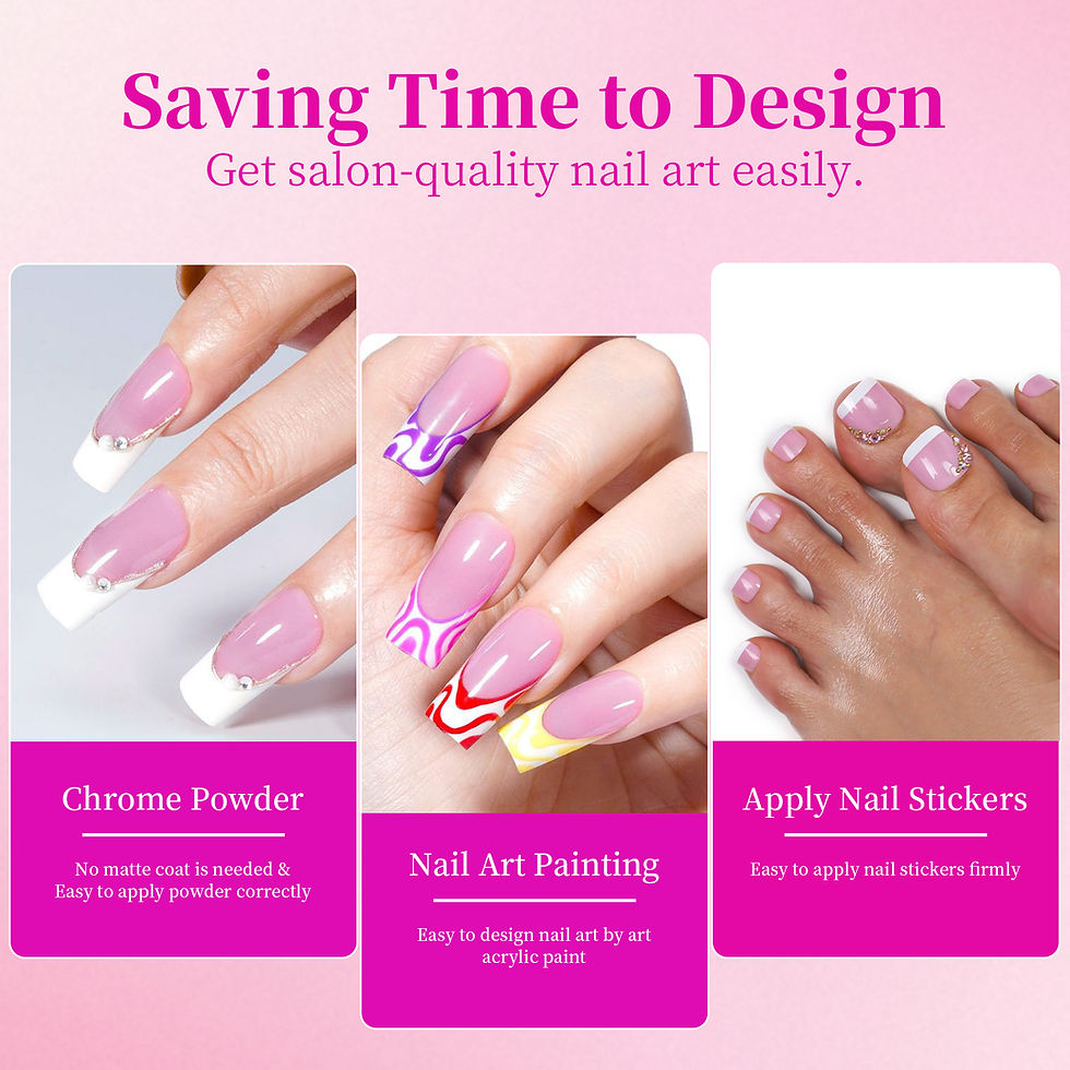 Thumbnail: 144pcs French hand and foot wear nail set summer short square shiny false toenai
