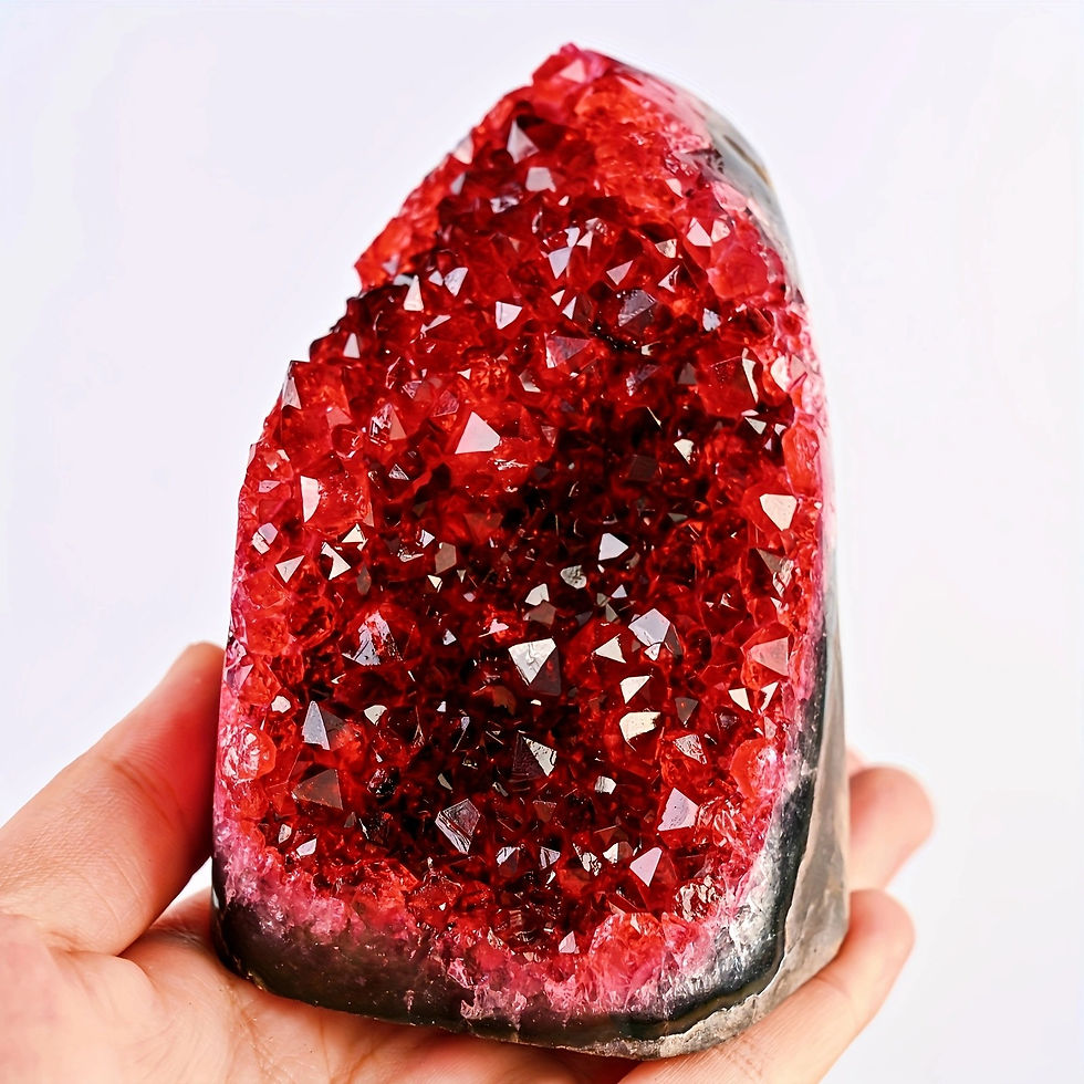 Thumbnail: 1pc CrystalHola-1PC Rare Pink/Rose Red/ Red/Blue/Orange/Green/ Geode Cluster -Pr