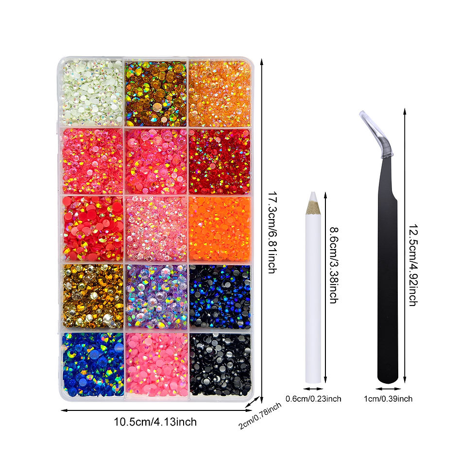 Thumbnail: 24pcs in Box Resin Rhinestones for Cloth Holiday Nails Face Hair