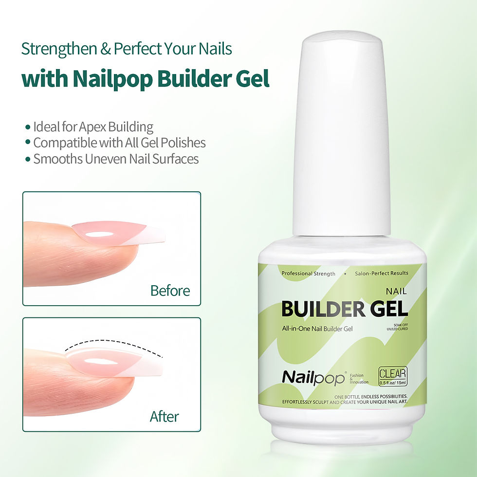 Thumbnail: Nailpop Builder Nail Gel 4 Colors Base Coat Strengthener Thickening Extension Rh
