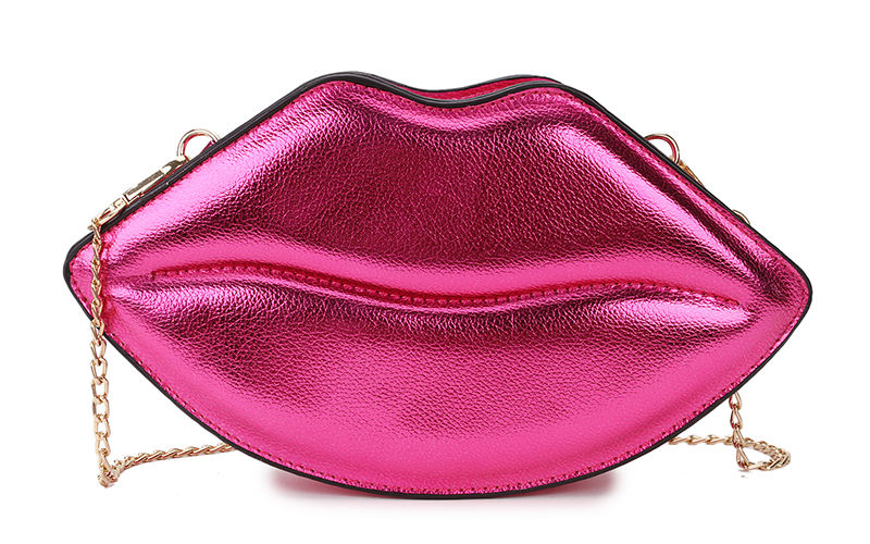 Thumbnail: Sexy Lips Style Ladies Day Clutch Bag Chain Purse Shoulder Bag Handbag Women's C