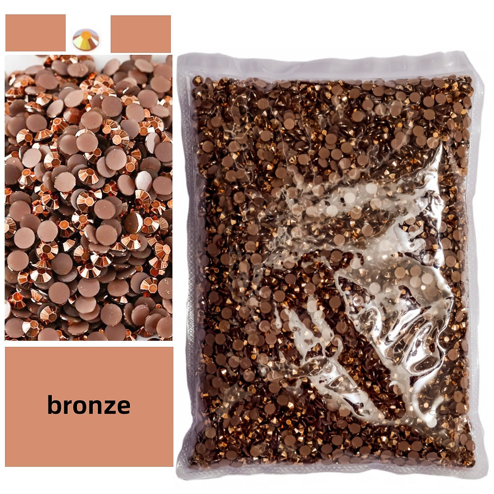 Thumbnail: Bulk 2-6mm Jelly AB Resin Non Hot Fix Rhinestones Flat Back Plastic Cr