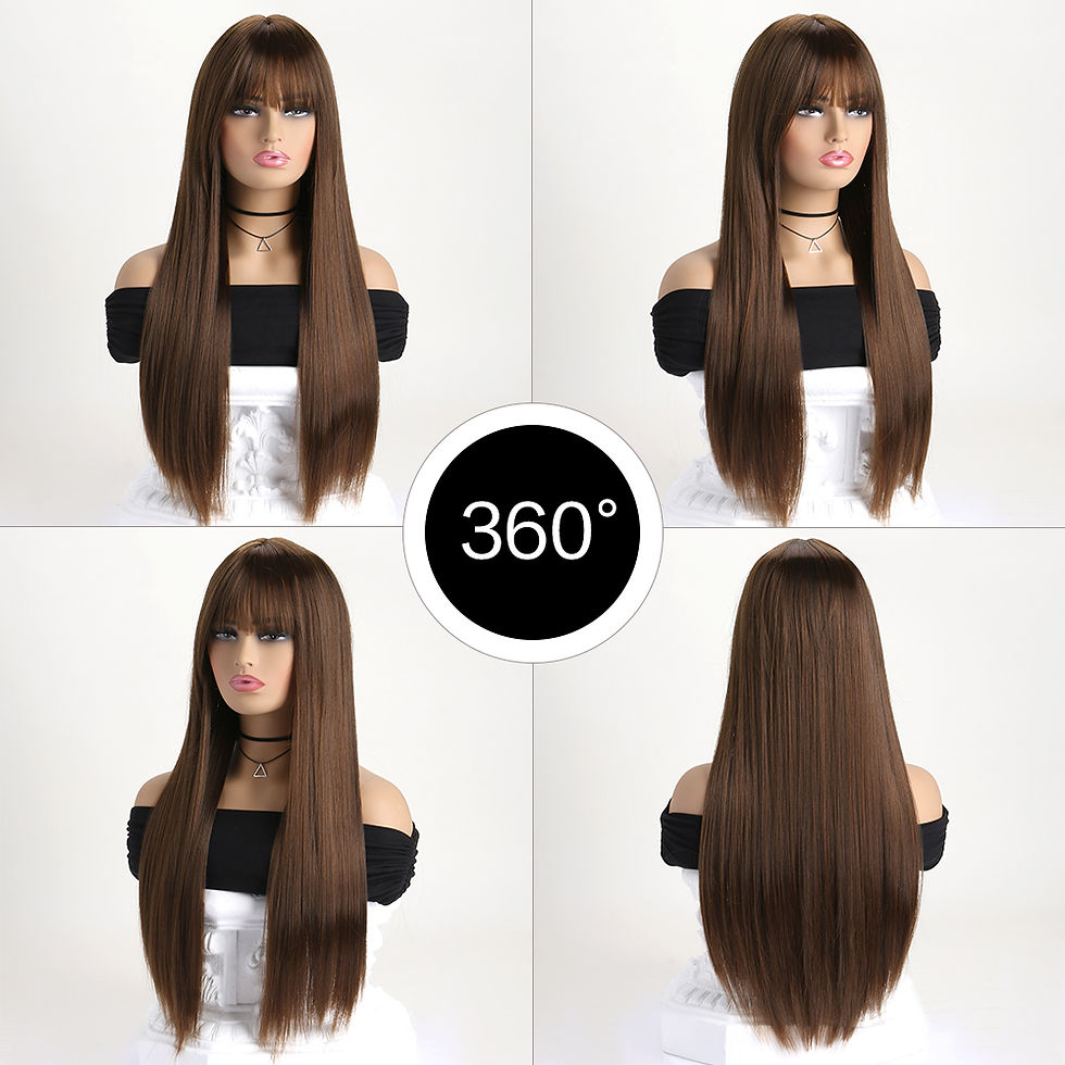 Thumbnail: 26Inch Colour Wig Long Straight Synthetic Wig for Women Fashion Wig for for Dail