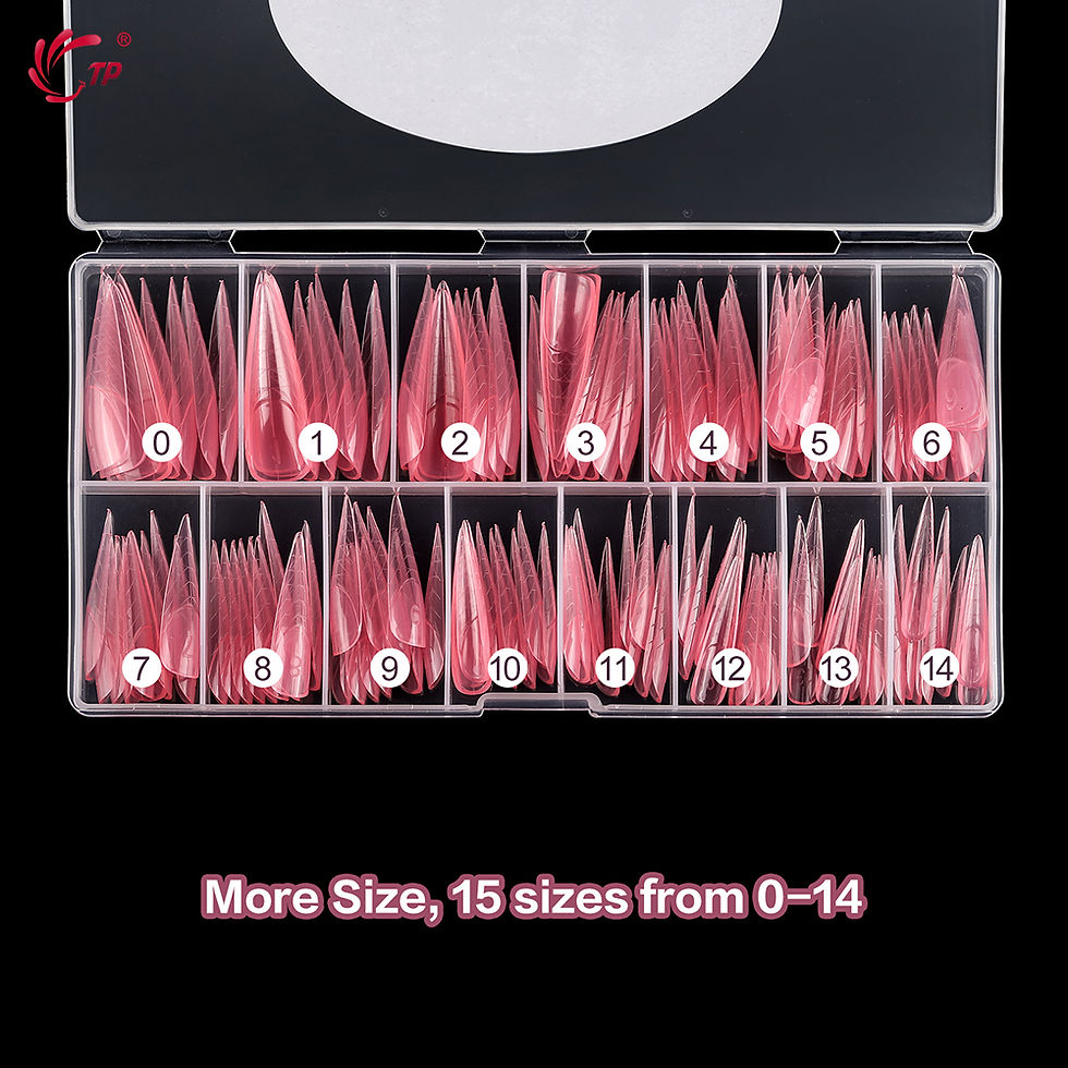 Thumbnail: TP 150pcs/box Nail Dual Form Stiletto Acrylic Poly Extension Gel Nail Molds Fren