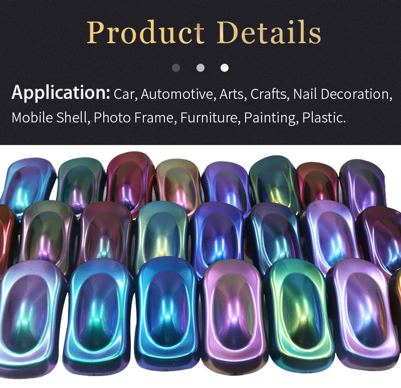 Thumbnail: Chameleon Pigments purple, green, blue, orange Acrylic Powder Coating Dye
