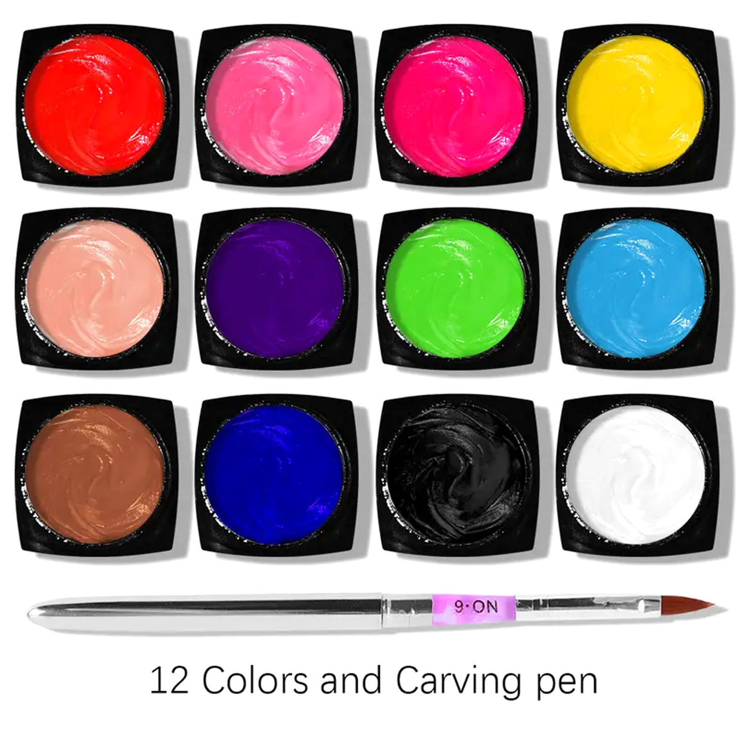 Nail Art Accessories Carving Gel Supplies 3D 4D Model Carved MudPlasticine UV Ge