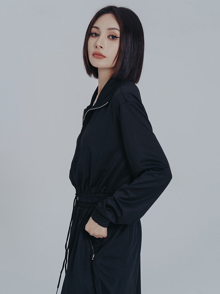 Thumbnail: Mooni Drawstring Sweatshirt Dress