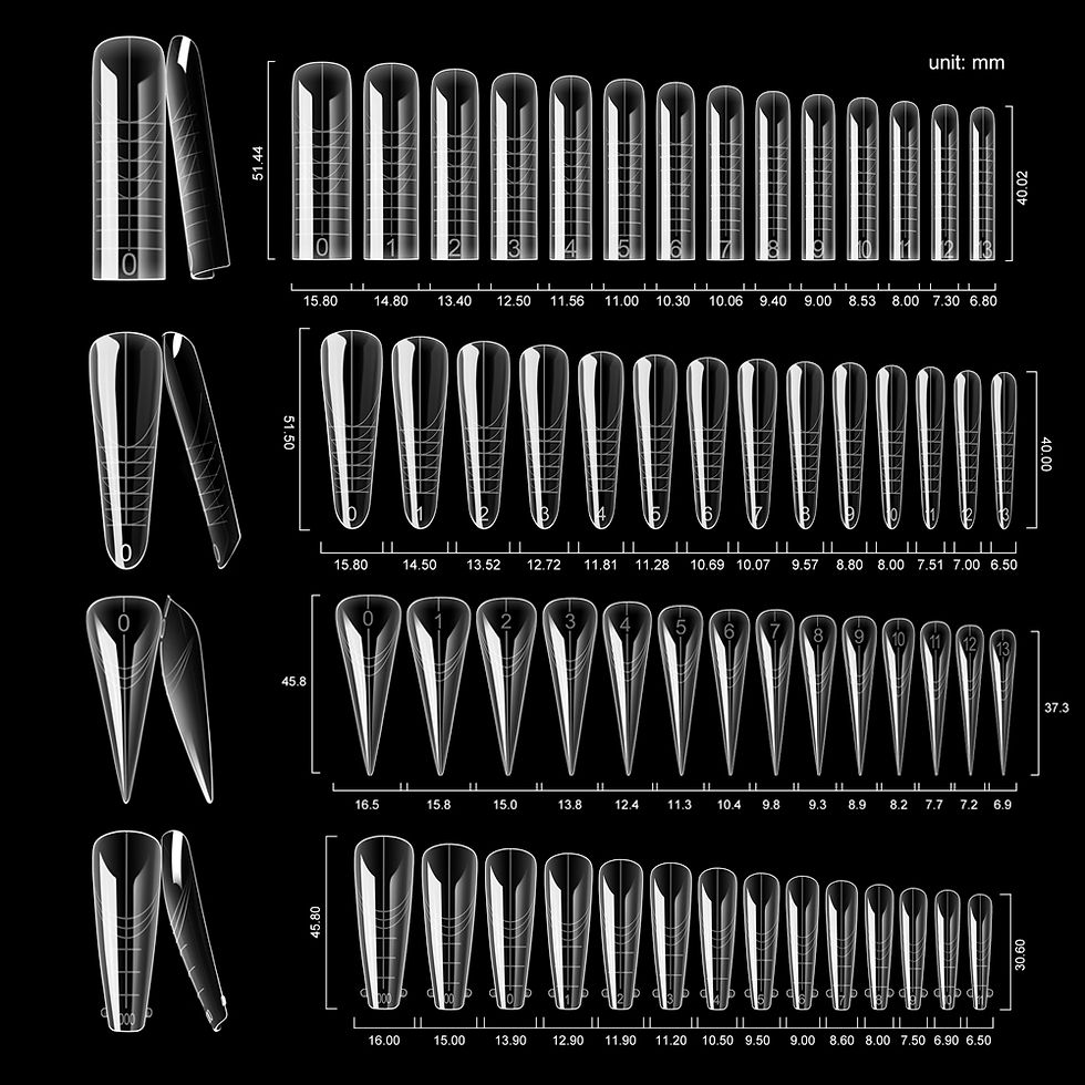 Thumbnail: TP 168Pcs Nail Dual Forms Full Cover Quick Building Gel Mold Sets Acrylic Reusab