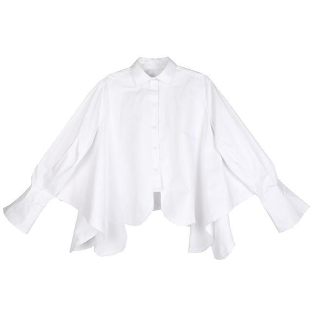 Thumbnail: Sonoya Lapel Long Sleeve Irregular Hem Shirt