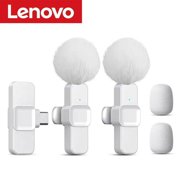 Thumbnail: Lenovo 2026 Wireless Lavalier Microphone Portable Audio Video Recording for iPho