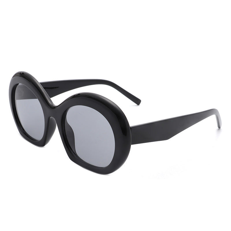 Thumbnail: Vanta - Oversized Round Futuristic Oval Glasses Trendy Sunglasses Shades