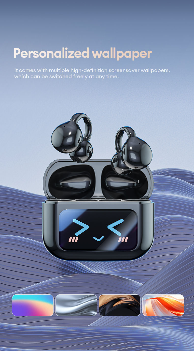 Thumbnail: Open Ear Clip Bluetooth 5.4 Earbuds ENC  Noise Cancelling