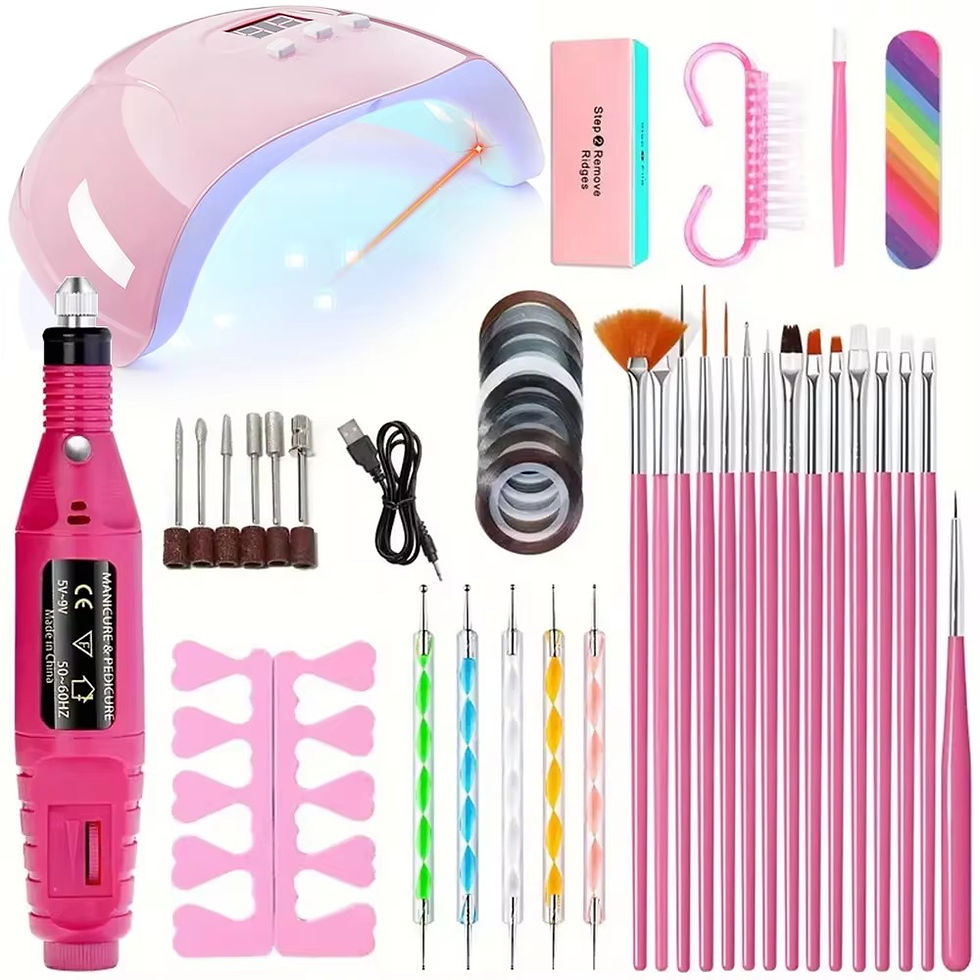 Thumbnail: LINMANDA Professional USB Electric Nail Drill Polish File Kit with UV LED Nail L