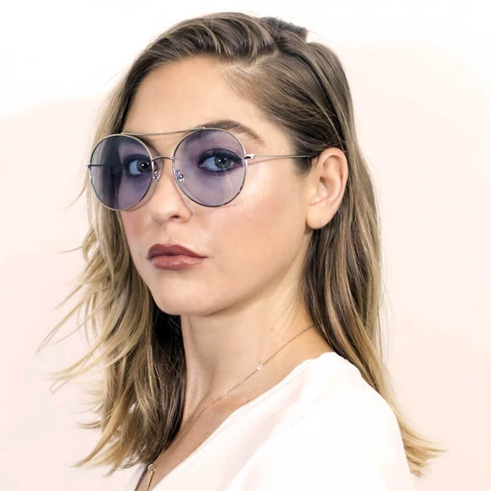Thumbnail: EUREKA | Unisex Round Tinted Lens Aviator Clear Glasses Balled Sunglasses