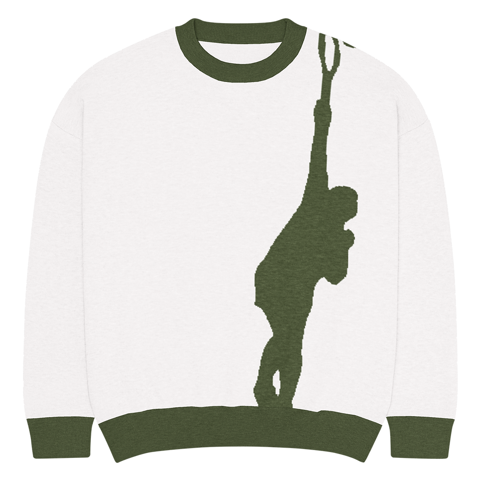 Thumbnail: Relaxed fit knitted crew neck sweater