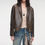 Thumbnail: " New Zealand Imported Waxed Sheepskin Distressed Short Leather Jacket