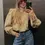 Thumbnail: Fashion Fold Women's Short Jacket Solid Standmale Jacketsup