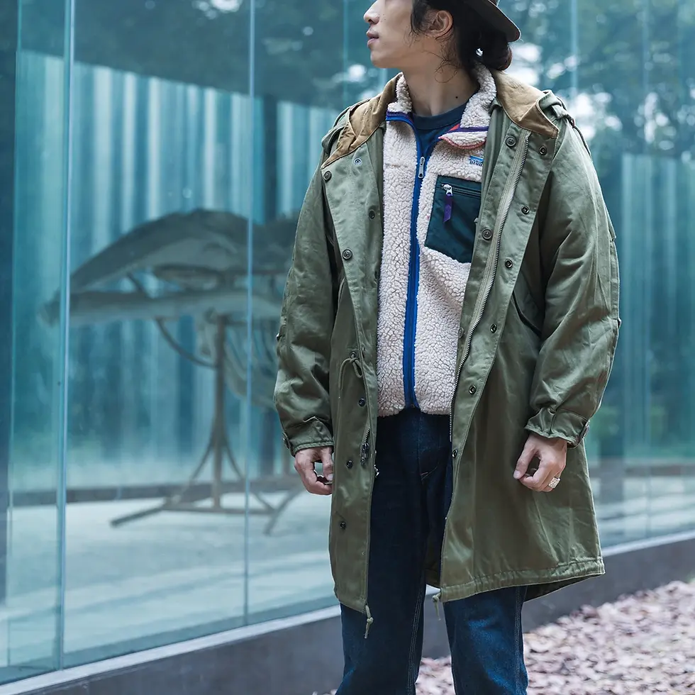 Miniatura: Rugged Bronson Army Fishtail M-51 Parka Shell 1st Vintage Style Mens Coat Olive