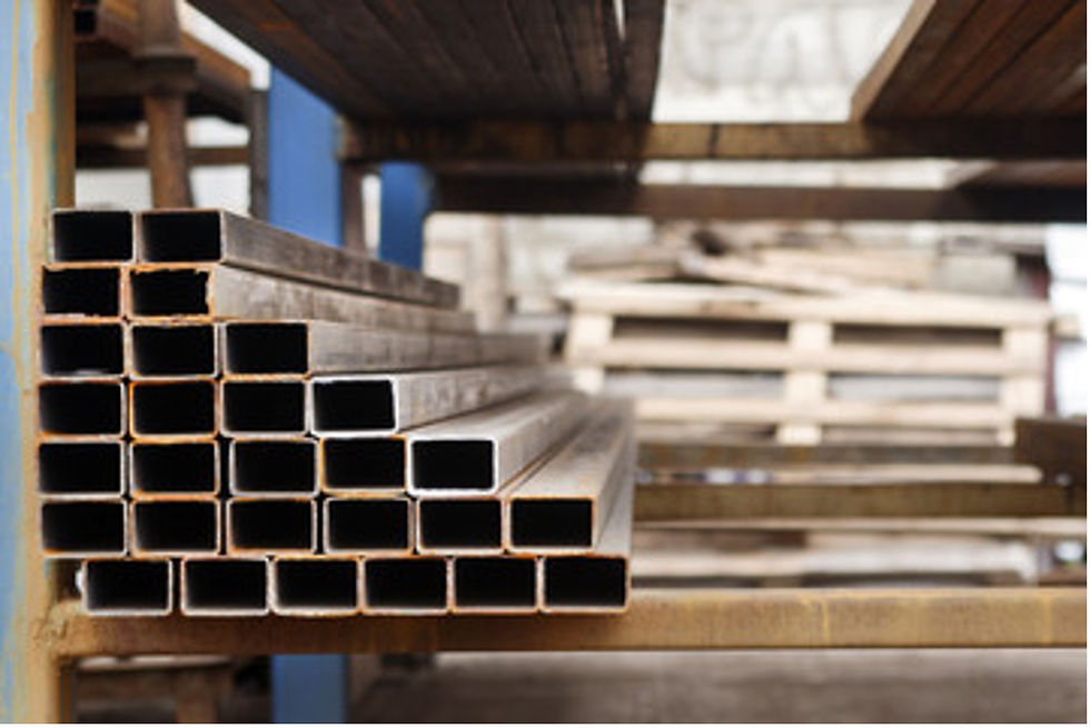 metal rods and box sections