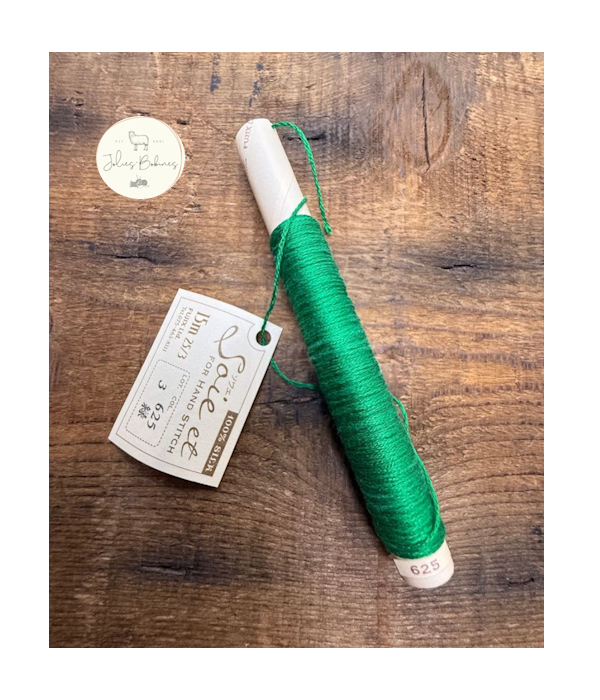 Fil de soie filée "Soie Et" par Fujix, coloris 625 Midori.
