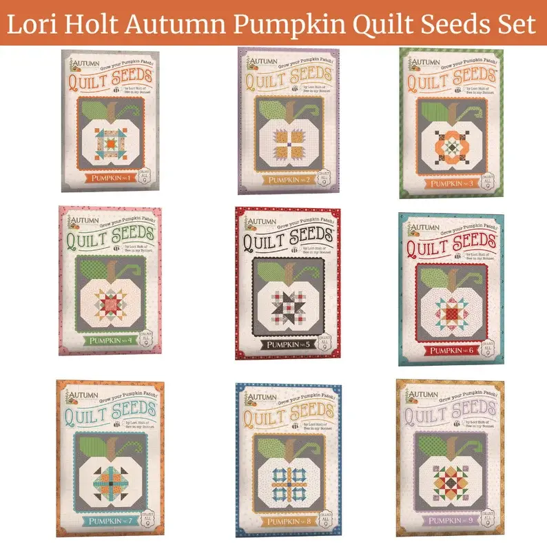 Miniature : Lori Holt Courtepointe Autumn motif  citrouille n° 4 - ST-35013