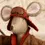 Miniature : détail tête Un kit créatif en feutre de laine mélangée  de Corinne Lapierre Modèle "Souris aviateur"