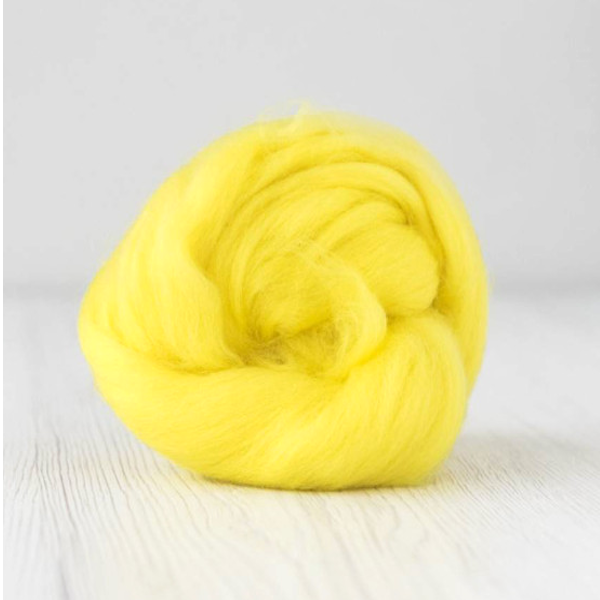 Sun - Laine mérinos 19 µ en ruban - Fibres à filer ou feutrer