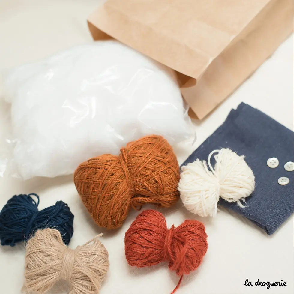 Miniature : La Droguerie - Kit tricot DIY complet " Bébé Ours" contenu du kit