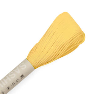 Écheveau de 20 mètres fil Sashiko uni Olympus coloris 33 Jaune pâle