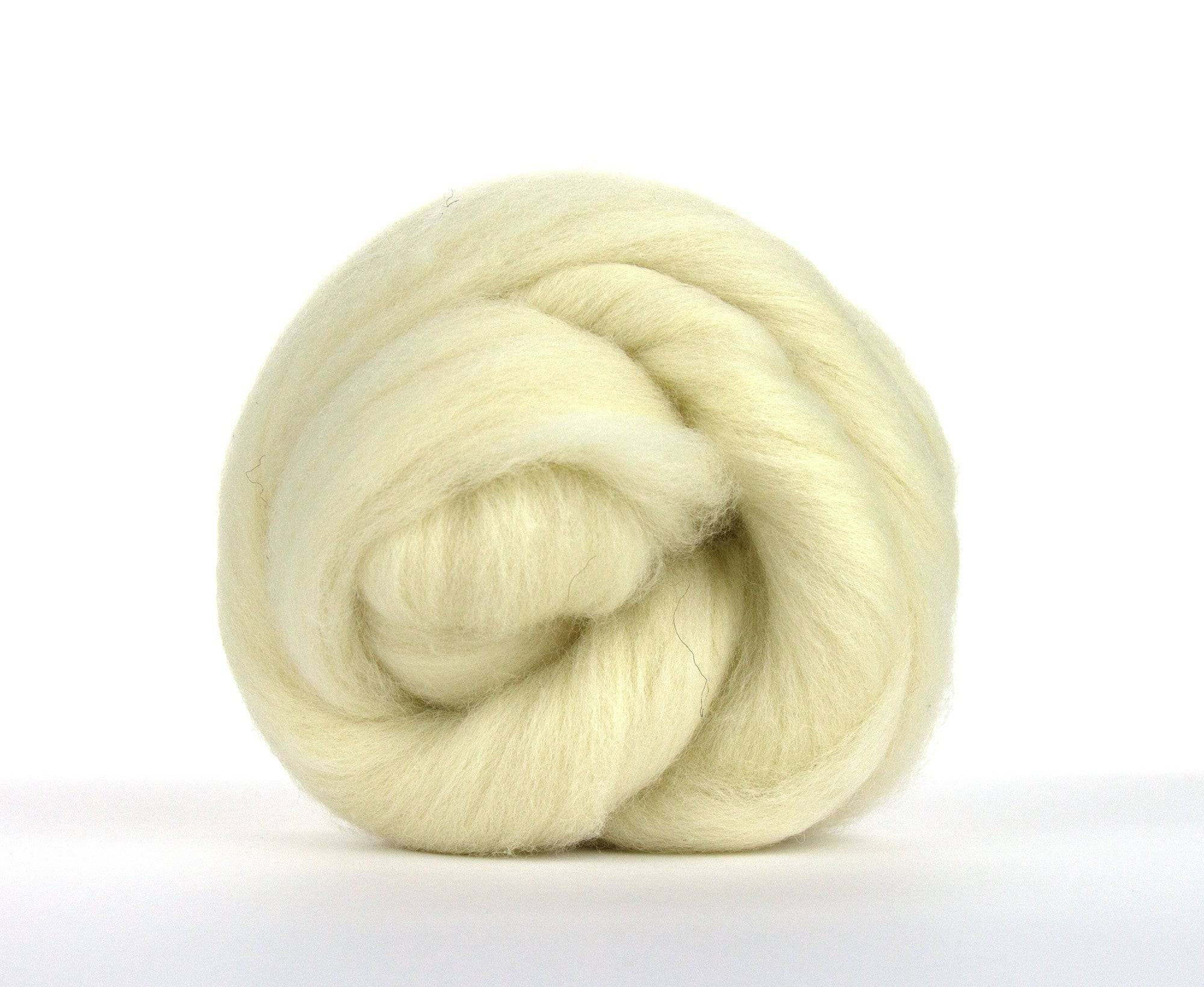 vue de la Laine Targhee blanc naturel en ruban - Fibres à filer ou feutrer