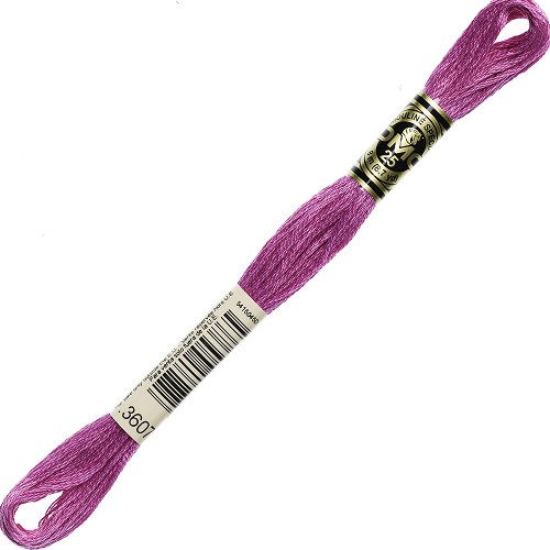 Miniature : échevette Fil à broder DMC mouliné spécial 25 Art.117 - 3607 Rose indien